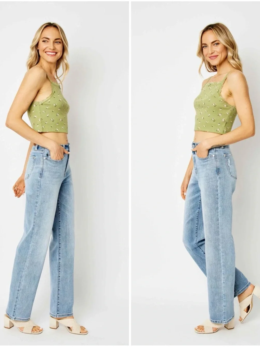 Judy Blue High Waist Light Wash Straight Denim Jeans 82501 Size 9 / 29 NWT